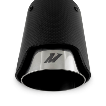 Picture of Mishimoto Carbon Fiber Muffler Tip 2-5in Inlet 3-5in Outlet Polished