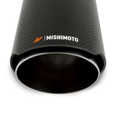 Picture of Mishimoto Carbon Fiber Muffler Tip 3in Inlet 4in Outlet Polished