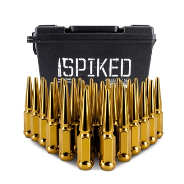 Picture of Mishimoto Mishimoto Steel Spiked Lug Nuts M14 x 1-5 32pc Set Gold