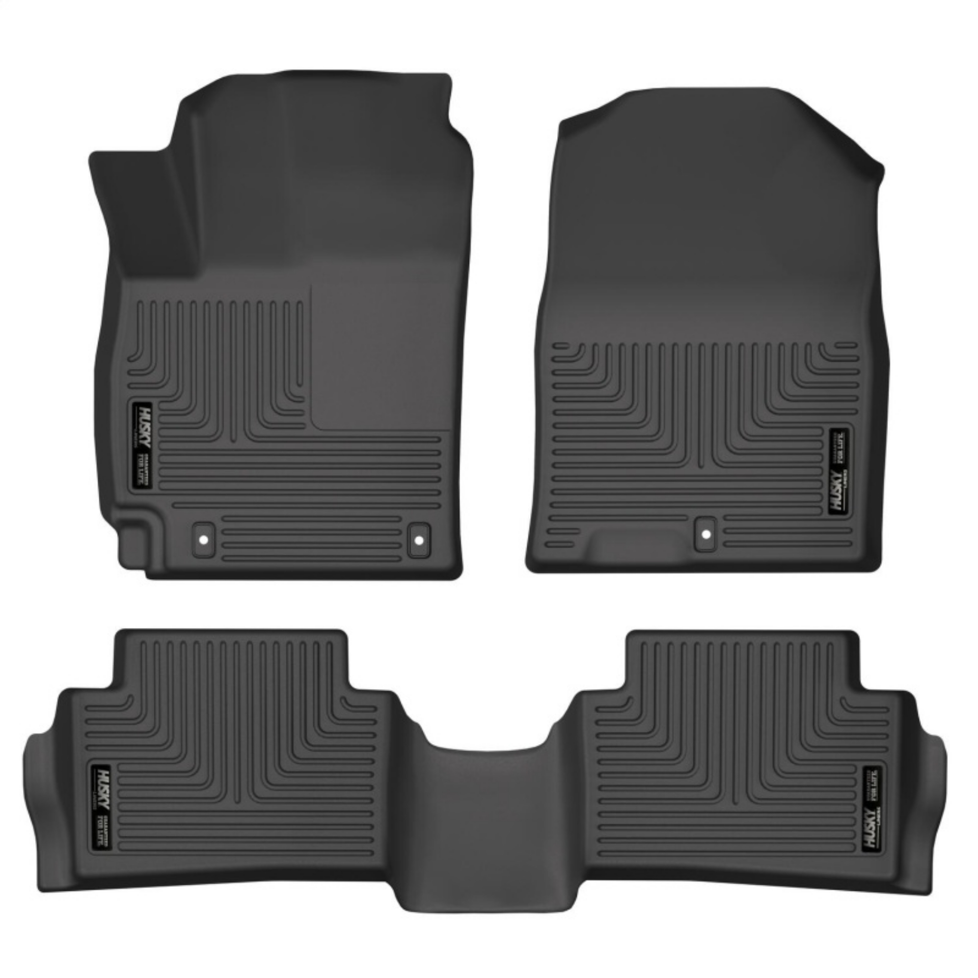 Picture of Husky Liners 18-22 Hyundai Kona WeatherBeater Front & 2nd Seat Floor Liners - Black