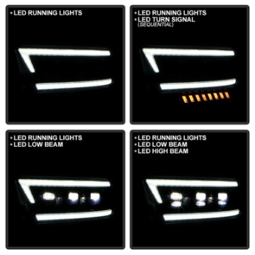 Picture of Spyder 19-22 Dodge Ram 2500-3500 Halogen Model Only Proj- Headlights PRO-YD-DR19HDHALAP-SEQ-BK