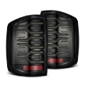 Picture of AlphaRex 14-18 Chevy Silverado 1500 Luxx-Series LED Tail Lights Alpha-Black w-Activ Light-Seq Signal