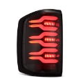 Picture of AlphaRex 14-18 Chevy Silverado 1500 Luxx-Series LED Tail Lights Alpha-Black w-Activ Light-Seq Signal