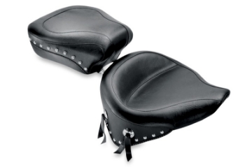 Picture of Mustang 84-06 Harley Standard Rear Tire Wide Touring Solo Seat w-Studs - Black