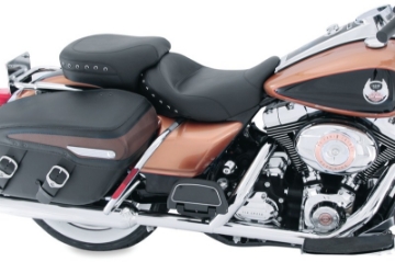 Picture of Mustang 08-21 Harley Electra Glide, Rd Glide, Rd King, Str Glide Tour Pass Seat w-Studs - Black