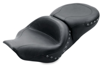 Picture of Mustang 97-07 Harley Rd King,06-07 Str Glide,00-05 Eagle Hightail Std Tour Pass Seat w-Studs - Black