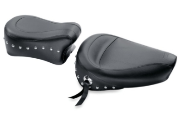Picture of Mustang 82-03 Harley Sportster Standard Touring Solo Seat w-Studs - Black