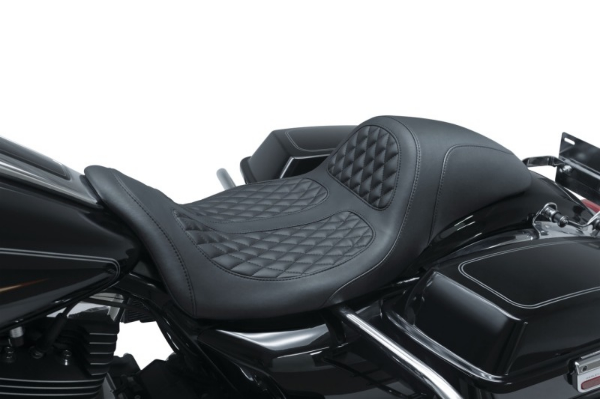 Picture of Mustang 08-21 Harley Electra Glide,Rd Glide,Rd King ,Str Glide Hightail Fastback 1PC Seat - Black