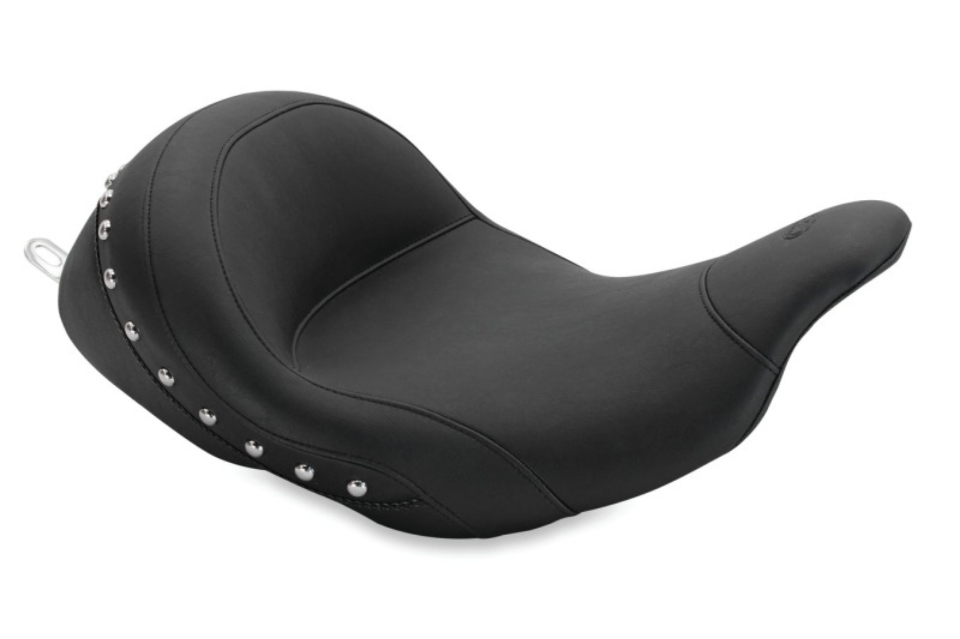 Picture of Mustang 08-21 Harley Electra Glide,Rd Glide,Rd King, Str Glide Lowdown Solo Seat w-Studs - Black