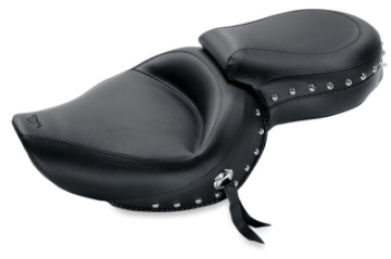 Picture of Mustang 04-21 Harley Sportster Wide Touring 1PC Seat w-Studs- Black