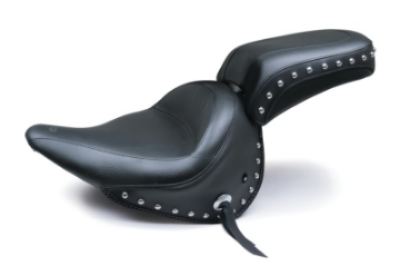 Picture of Mustang 05-17 Harley Deluxe With Standard Rack Wide Touring Solo Seat w-Studs - Black