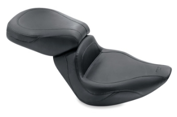 Picture of Mustang 06-17 Harley Softail Wide Tire 200mm Sport Touring Passenger Seat - Black