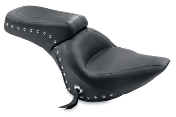 Picture of Mustang 06-17 Harley Softail Wide Tire 200mm Standard Touring 1PC Seat w-Studs - Black