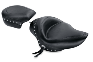 Picture of Mustang 04-21 Harley Sportster Standard Touring Passenger Seat w-Studs - Black