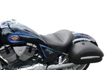 Picture of Mustang 03-17 Victory Vegas, Kingpin, 05-07 8-Ball Standard Touring Solo Seat - Black