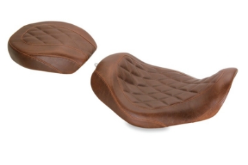 Picture of Mustang 06-17 Harley Dyna Wide Tripper Solo Seat Diamond Stitch - Distressed Brown
