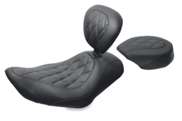 Picture of Mustang 04-21 Harley Wide Tripper Passenger Seat Diamond Stitch - Black