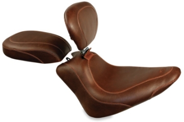 Picture of Mustang 11-13 Harley Blackline, 12-17 Slim-Slim S Tripper Passenger Seat - Distressed Brown
