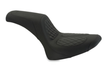 Picture of Mustang 00-15 Harley Softail Standard Rear Tire Fastback 1PC Seat w- Diamond Stitch - Black