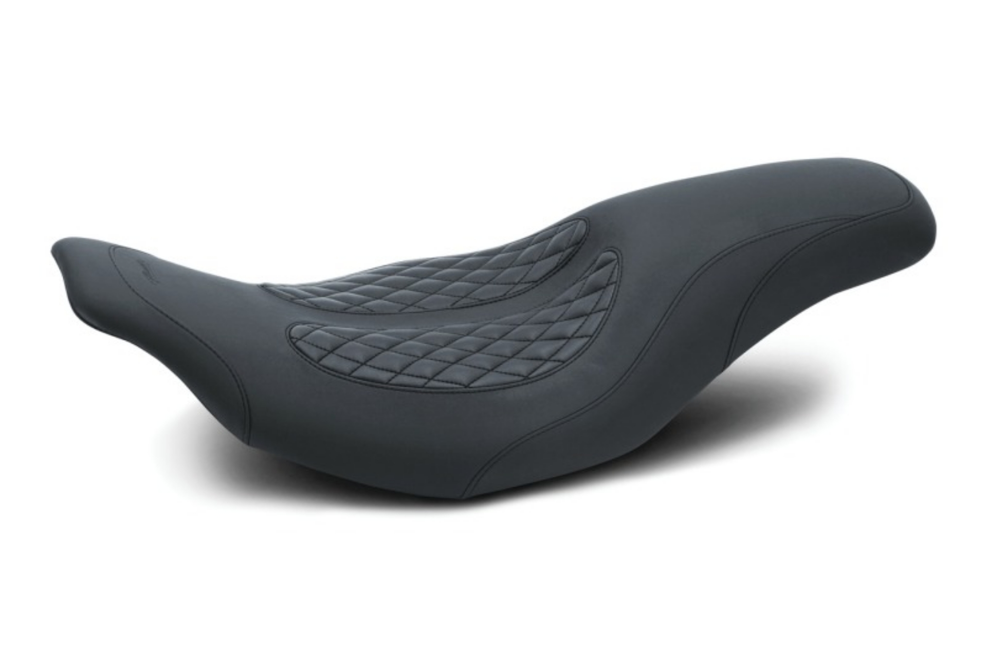 Picture of Mustang 97-07 Harley Electra Glide, Rd Glide Fastback 1PC Seat w- Diamond Stitch - Black