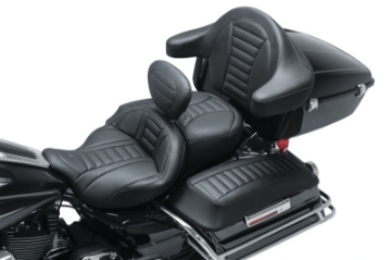 Picture of Mustang 08-21 Harley Electra Glide Std, Rd Glide ,Rd King, Str Glide Driver Backrest Deluxe - Black