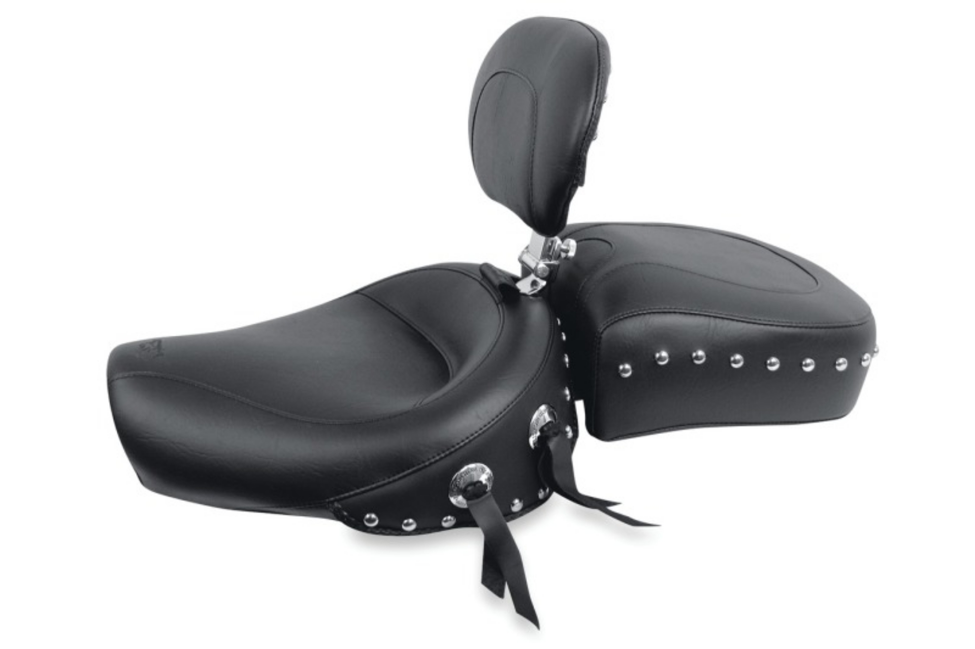 Picture of Mustang 82-03 Harley Sportster Wide Touring Recessed Passenger Seat - Black