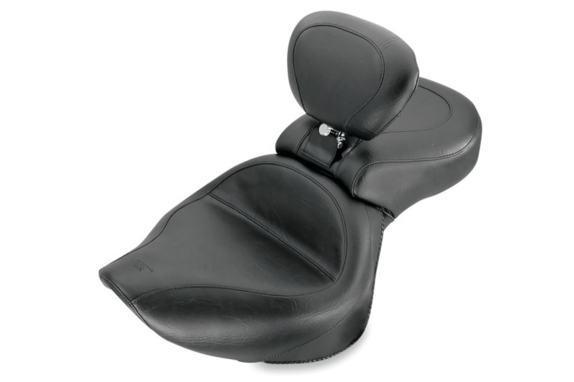 Picture of Mustang 01-08 Honda VT750DC Spirit Wide Touring 1PC Seat w- Driver Backrest - Black