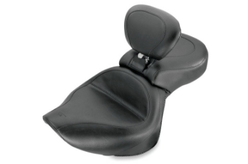 Picture of Mustang 01-08 Honda VT750DC Spirit Wide Touring 1PC Seat w- Driver Backrest - Black