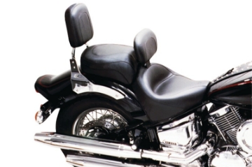 Picture of Mustang 00-11 Yamaha V-Star 1100 Classic,02-11 V-Star 1100 Silverado Touring 2PC Seat- Black