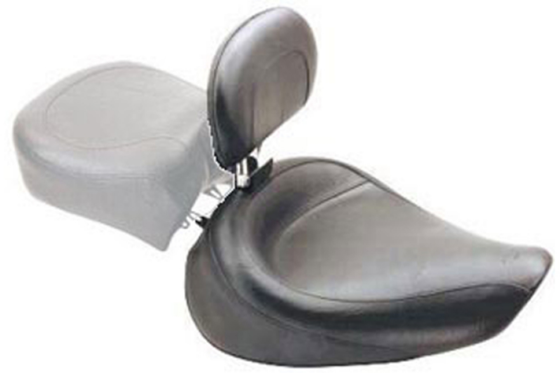 Picture of Mustang 91-05 Harley Dyna Wide Touring Solo Seat w-Driver Backrest - Black