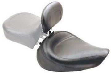 Picture of Mustang 91-05 Harley Dyna Wide Touring Solo Seat w-Driver Backrest - Black