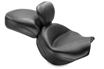 Picture of Mustang 04-10 Kawasaki Vulcan 2000 Classic,LT Standard Touring 2PC Seat w-Driver Backrest - Black