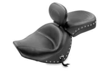 Picture of Mustang 05-09 Suzuki Boulevard C90, C90T Standard Touring 2PC Seat w-Driver Backrest Studs - Black