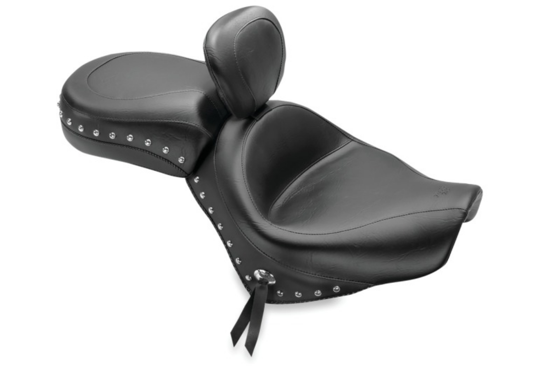 Picture of Mustang 07-15 Honda VT750C2 Spirit,10-20 Phantom Wide Tour 2PC Seat w-Dr Backrest Studs - Black