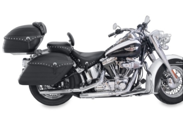 Picture of Mustang 06-17 Harley Softail Wide Tire200mmWide Tour Solo Seat w-Driver Backrest Studs - Black