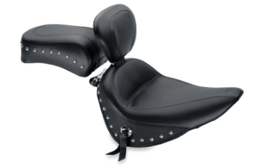Picture of Mustang 00-15 Harley Softail Std Rear Tire Std Touring, Wide Touring Recessed Passenger Seat - Black