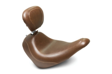 Picture of Mustang 18-21 Harley Low Rider, Sport Glide Wide Tripper Solo Seat w-Driver Backrest - Brown