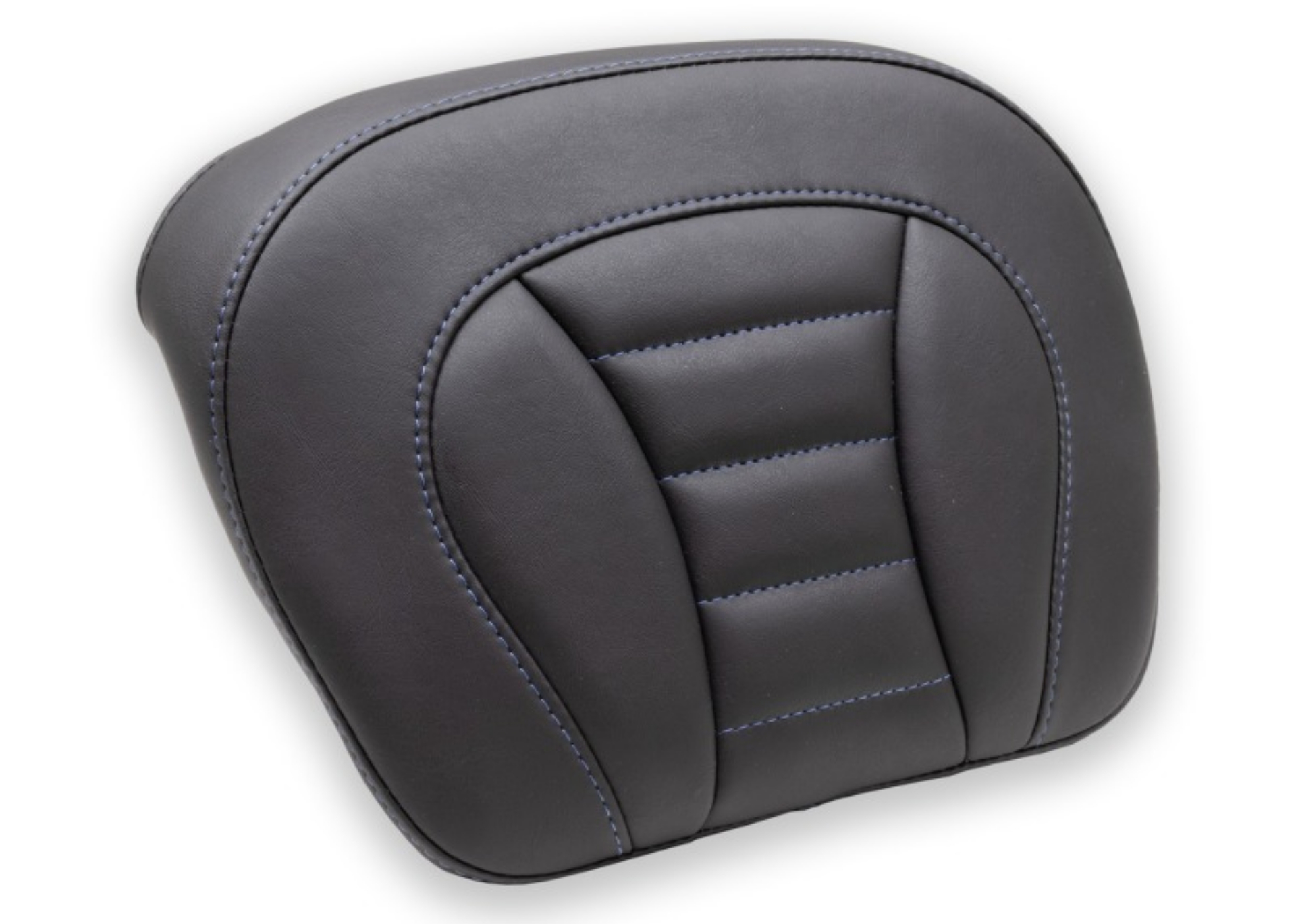 Picture of Mustang 08-21 Harley Electra Glide,Rd Glide,Rd King,Str Glide Tour-Pak Pad w- Blue Stitch - Black