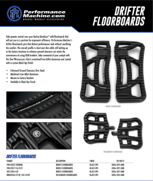 Picture of Performance Machine Floorboard Assembly Passenger Drifter - Black Ops