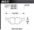 Picture of Hawk 95-99 BMW M3 E36 Performance Ceramic Street Rear Brake Pads