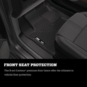 Picture of Husky Liners 19-24 Chevy Silverado1500-GMC Sierra1500 X-Act Front + 2nd Seat Floor Liner Set-Black