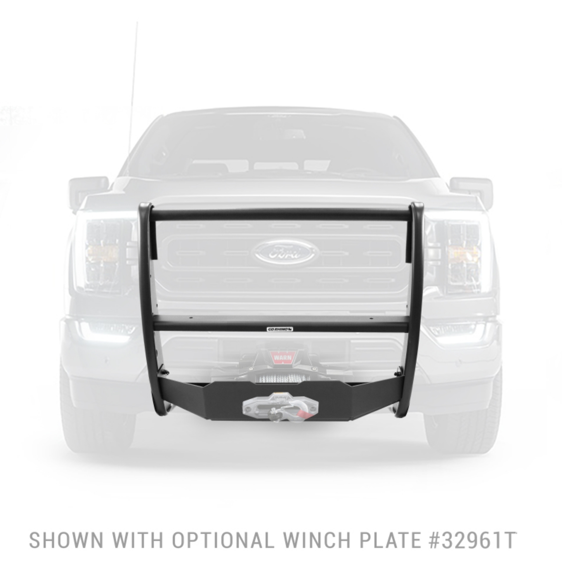 Picture of Go Rhino 18-20 Ford F-150 3100 Series StepGuard Winch Plate Kit Req- 3296T or 3296MT - Tex- Black