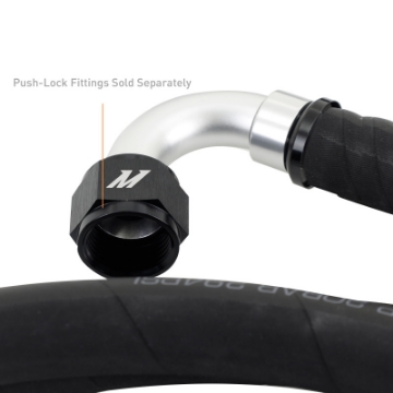 Picture of Mishimoto Push Lock Hose, Black, -12AN, 120in Length
