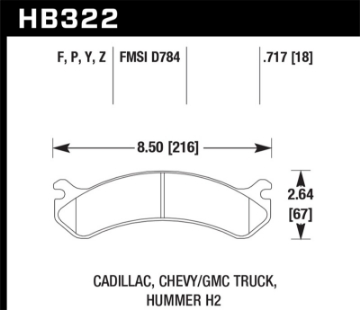 Picture of Hawk Chevy - GMC Truck - Hummer HPS Street Front Brake Pads