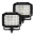 Picture of Go Rhino Xplor Bright Series Sideline Cube LED Flood Light Kit Surface Mount 4x3 - Blk Pair