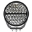 Picture of Go Rhino Xplor Blackout Series Round Single LED Spot Light Kit w-DRL Surface Mount 9in- - Blk