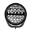 Picture of Go Rhino Xplor Blackout Series Round LED Driving Light w-DRL Surface-Threaded Stud Mnt 7in- - Blk