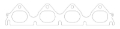Picture of Cometic 94-00 Honda All B Series Exhaust Manifold Gasket -030 inch MLS 1-850 inch X 1-340 inch Port