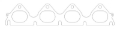 Picture of Cometic 94-00 Honda All B Series Exhaust Manifold Gasket -030 inch MLS 1-850 inch X 1-340 inch Port