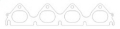 Picture of Cometic 94-00 Honda All B Series Exhaust Manifold Gasket -030 inch MLS 1-850 inch X 1-340 inch Port